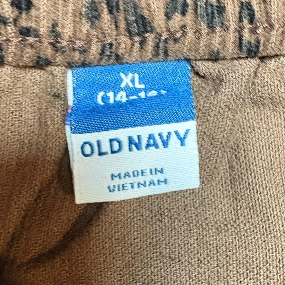Old Navy Kids XL 14-16 Leopard Print Corduroy Mini‎ Skirt Brown Black Cotton
